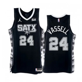 Maillot Basket Homme San Antonio Spurs Devin Vassell 24 2022-23 Jordan Statement Edition Noir Swingman